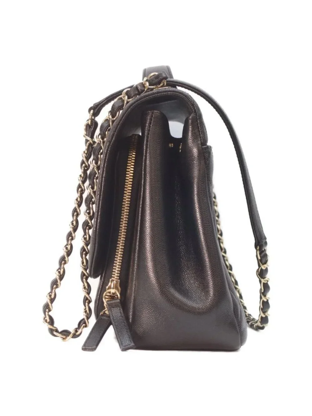 Chanel Black Caviar Gold Business Affinity 2-Way